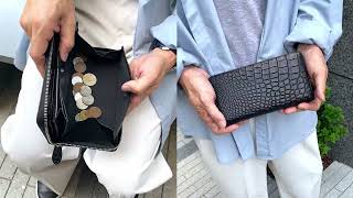 ギャルソン 長財布 クロコダイル レディース メンズ 本物 大き目 たくさん入る マルチケース おおきい 財布 ウォレット ワニ crocogarcon longwallet