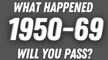 Can You Answer? 1950 - 1969  Memory Trivia  Quiz