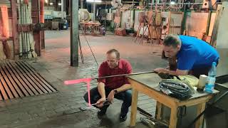 Greg color testing glass at Lambert's Glass in Germany