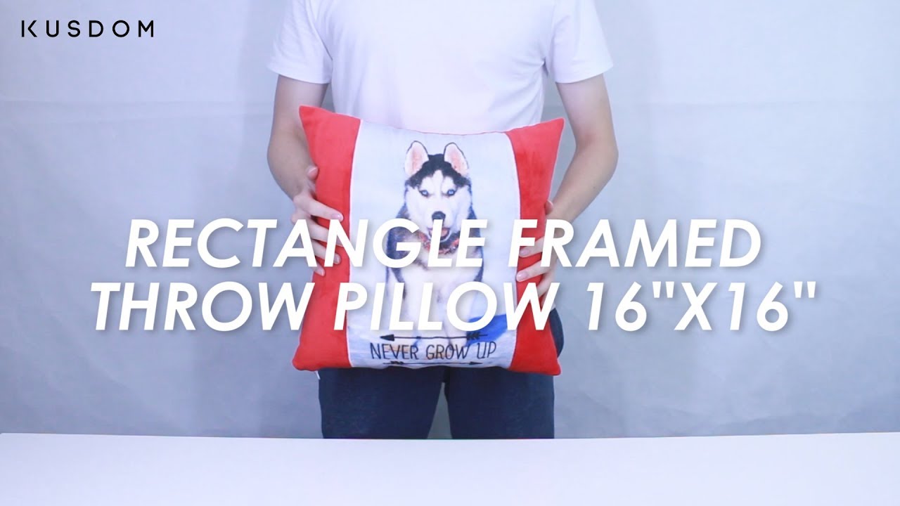 Rectangle Framed Throw Pillow 16"x16" - Design Your Own