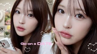 デートに行く日🎀ˊ˗本気メイクでかわいいって思われよ...👦🏻💭🤎