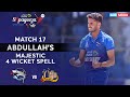 Abdullah S Majestic 4 Wicket Spell Amo Sharks Vs Bost Defenders Match 17 SCLX ACB 3Z1A 