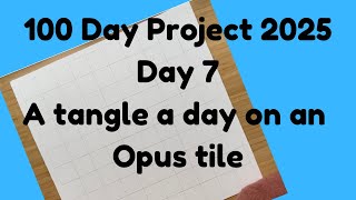 100 Day Project - Day 7 a tangle a day - Biscus by Vicki Bassett