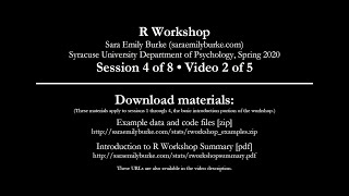 R Workshop - Session 4 of 8, Video 2 of 5 (composite scores)