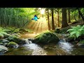 Forest Magic: Blue Butterflies Dance Over Flowing Water | Relaxing Music