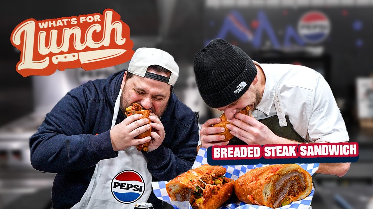 Frying Up A Legendary Breaded Steak Sandwich | What's For Lunch Presented By Pepsi