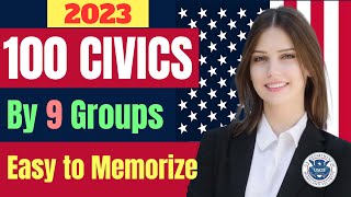 100 Civics Questions 2023 By 9 Groups For The Us Citizenship Interview ...