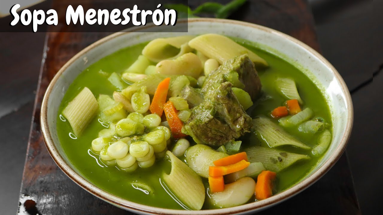 Prepara Sopa Menestrón Peruano en un Toque Receta Facil YouTube
