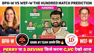 BPH-W vs WEF-W Dream11 Team, BPH W vs WEF W Dream11 Prediction, Birmingham Phoenix vs WelshFire Team