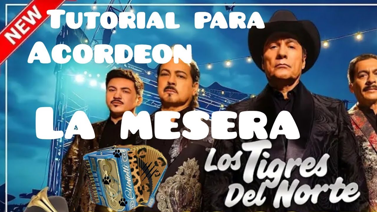 La mesera Tigres del Norte tutorial para acordeón