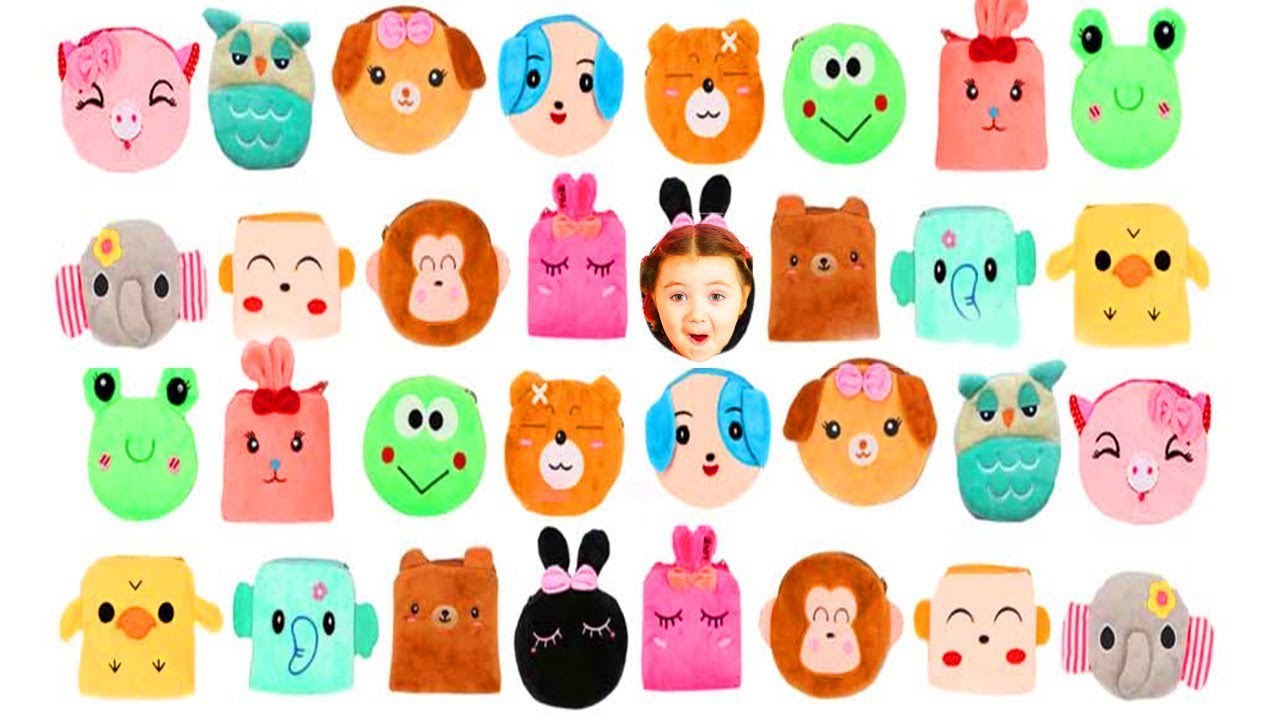 Настя открывает детские Кошельки в виде животных Видео для Девочек Purses Distribox Charm