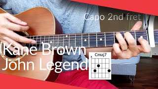 Last Time I Say Sorry (Kane Brown, John Legend) Guitar Tutorial \/\/ Chords