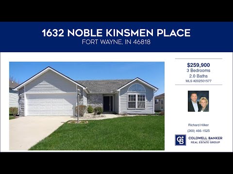 1632 Noble Kinsmen Place, Fort Wayne, IN home video tour