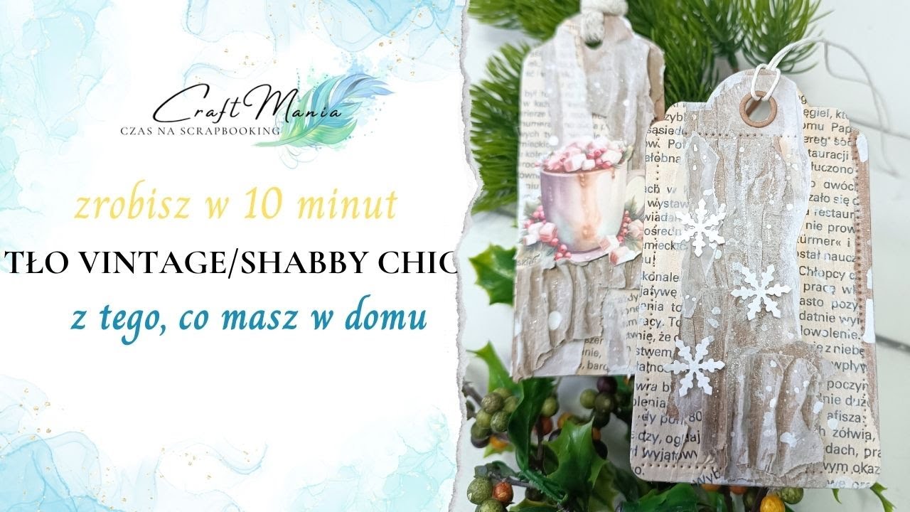 Łatwa baza retro z resztek. Prosty tutorial. Tagi, zakładki, junk journal