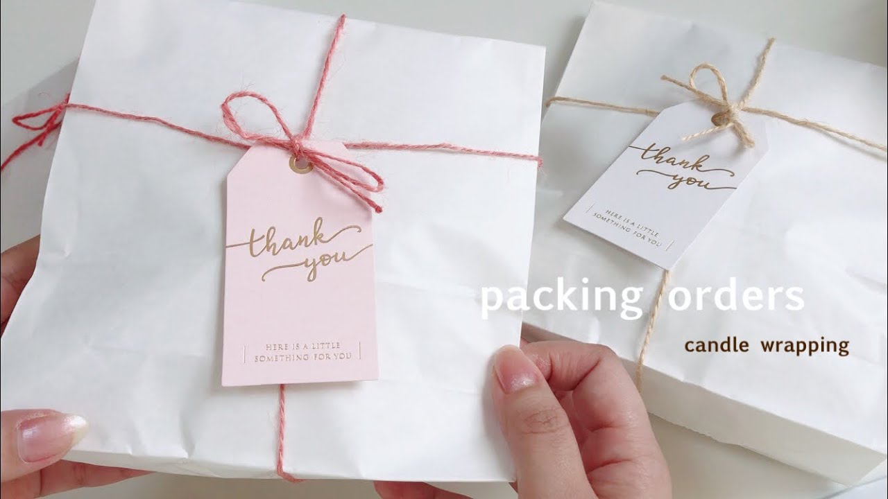 ［ wrapping］☁️注文頂いたキャンドルのラッピング | 白ラッピング