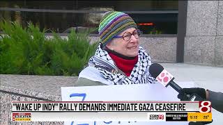 Jewish Voice for Peace, IUPUI students gather in downtown Indy to protest Israel-Hamas war