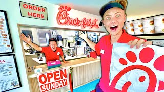 I Built a REAL ChickfilA in my House!!!