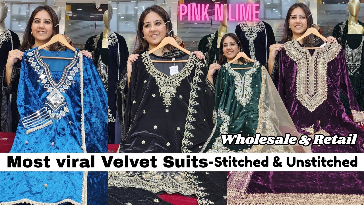Most viral Velvet Suits-Stitched and Unstitched | Pink n Lime |
