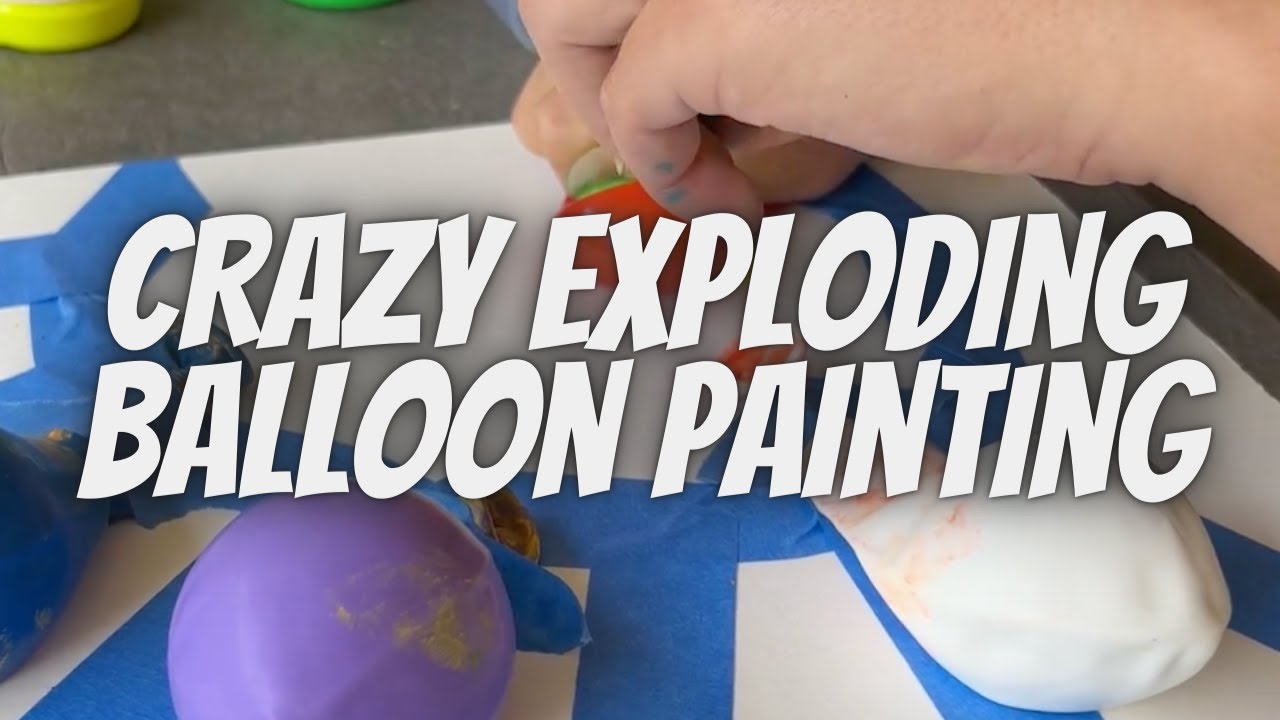 Painting using exploding balloons 😳 - YouTube