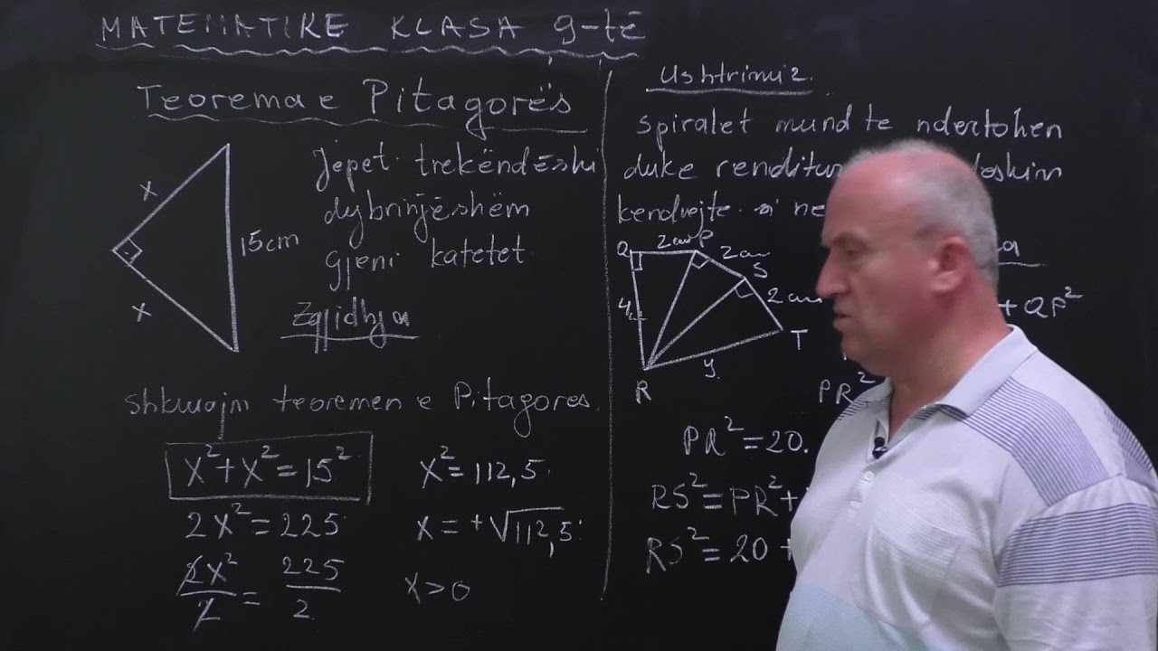 MATEMATIKA 11 - Teorema e Pitagorës (ushtrim)