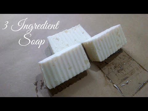 How to Make Vegetable Based Cold Process Soap Using 3 ingredients