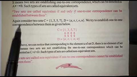 Class 6 Maths non equivalent set Video 6