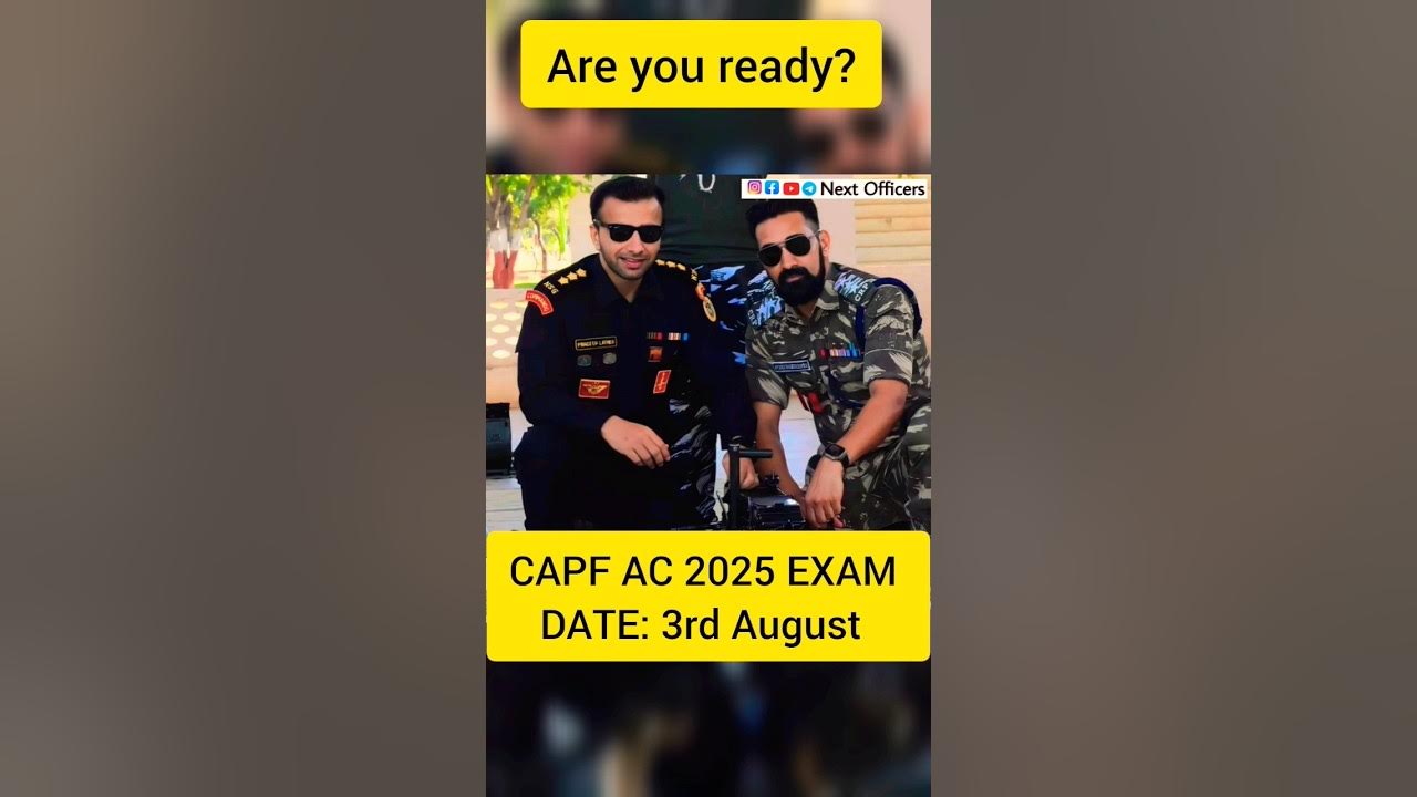 capf ac 2025 notification upsccapf capfac capf upsccapfac capf2024 capfac2024 YouTube