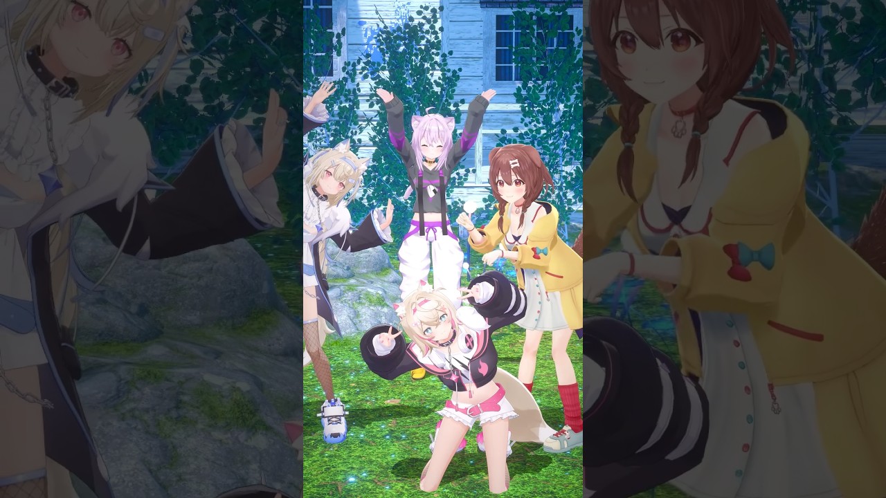 what happens when you leave 3 dogs + 1 cat alone together... 🐾✨️ #FUWAMOCO #shorts #ホロライブ #vtuber