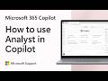 How to use Analyst in Microsoft 365 Copilot to analyze financial trends
