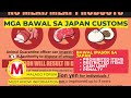 Mga bawal dalhin sa Japan na items/goods | Japan Customs