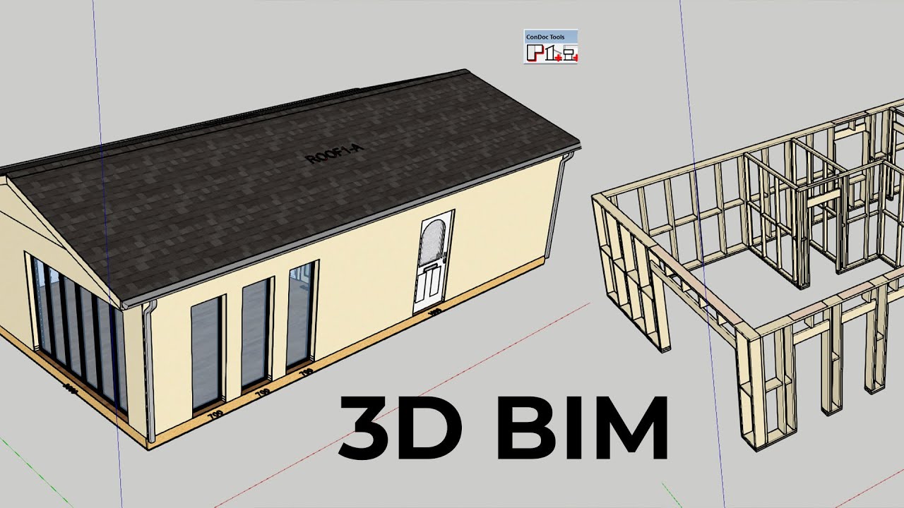 Create 3D BIM model in SketchUp - Garden House pt1