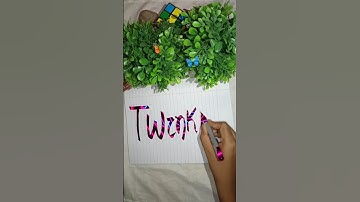 Twinkle ✍️writing my subscribers name 🪄#writing #satisfying #calligraphy #brushpen #shortvideo