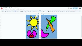 Google Drawings - How to make a shape picture - digital art