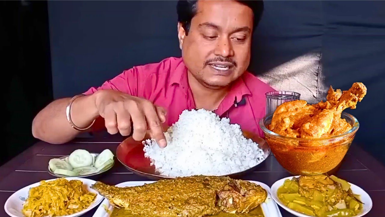 🤤Shor Puti Mach Sorse Bata🐟, Silver Carp Laor Jhol🐟, Badhakopir Ghonto🥬, Chicken Kosha🍗, Sosa🥒 Asmr🍴