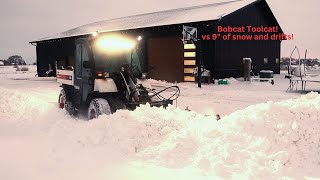 Bobcat Toolcat vs November Iowa Snowstorm 2025.   9' with drifts