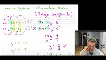 Grade 10 - Linear Systems Elimination Method, Integer Coefficients