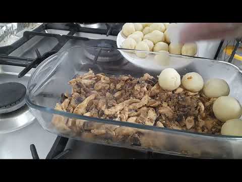 CHICKEN WITH MUSHROOMAND MASH POTATO BALL@Myrna Grande Channel