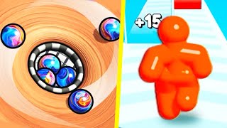 Orbital Balls vs Tall Man Run 🔵🟡All Levels Gameplay on iOS Android - Balls & Stick Games (4K) screenshot 5