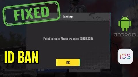 ios & Android Bgmi login - Problem solve - Failed to log in - Please try again  (9999,309)