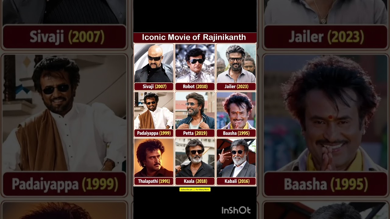 Iconic Movies Of Rajinikanth #Bollywood #IndianCinema #CelebrityFacts #Shorts #trending #viral