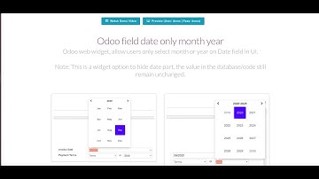 Odoo field date only show month or year