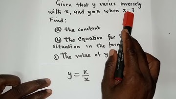 VARIATION ( Direct/inverse and joint)