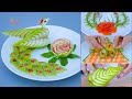 Cute arts of fruit  vegetable carving  creative design  decoration ideas in food