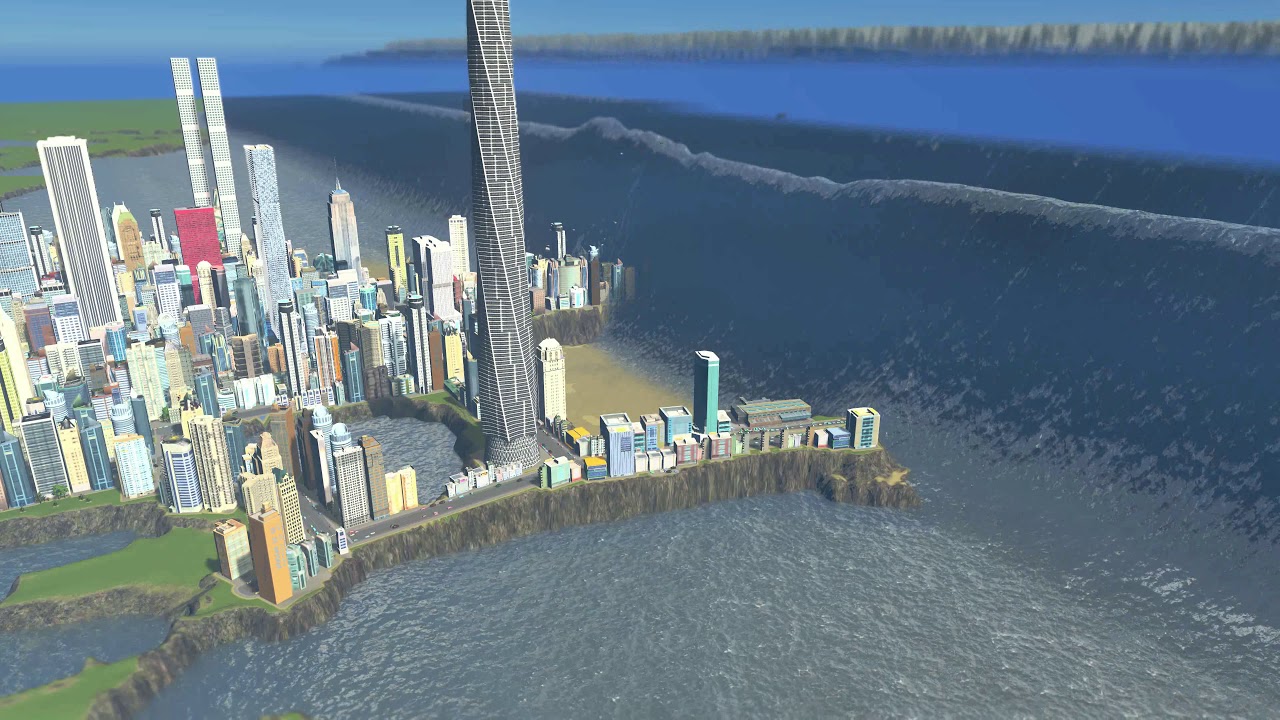 Tsunami vs Developing City | Cities Skylines Tsunami #132
