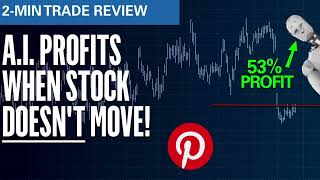 A.I. Profits When Stock Doesn&#39;t Move! | Elliott Wave Options Trade Review No.686 - PINS