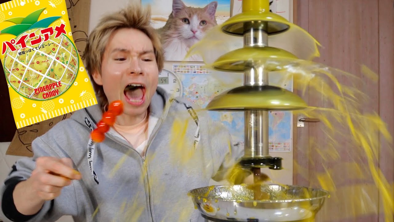 パイン飴フォンデュタワーやったらハプニングが....　　PDS