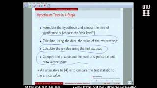 Lect.7A: Repetition Of Hypothesis Test For One Mean (And Relation To Confidence Interval)
