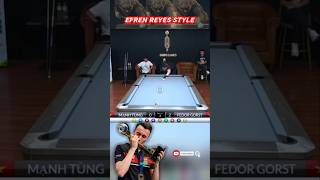 World champion Fedor Gorst takes the legendary shot, Efren Reyes! #billiards #fedorgorst #9ball #fyp