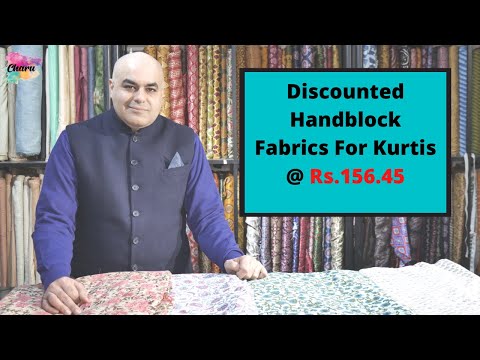 Discounted Handblock Fabrics For Kurtis @ Rs. 156.45
