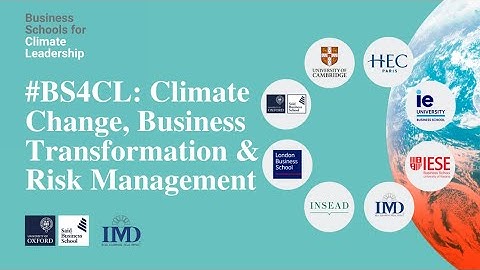 #BS4CL - Climate Change, Business Transformation and Risk Management